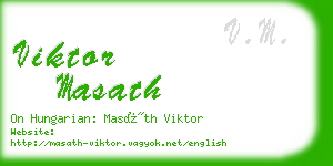 viktor masath business card